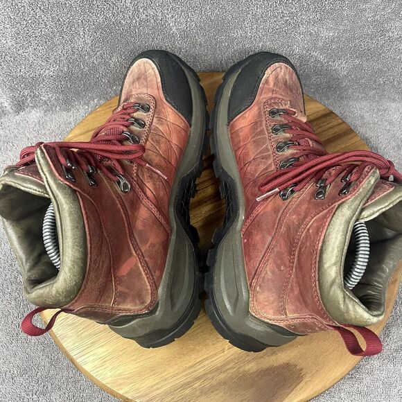 TEVA Riva Peak Mid eVent Hiking Waterproof Boots Red Leather Waterproof Womens 9 - Picture 5 of 10